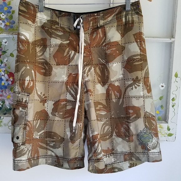 Billabong Other - Billabong Board  Shorts Floral Size 34 Embroidered